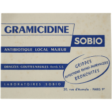 Buvard publicitaire. Gramicidine Sobio.