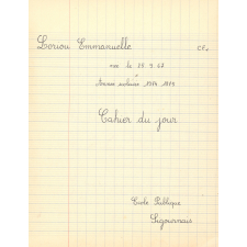 Cahier du jour