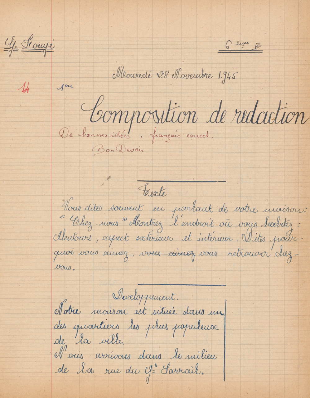 Composition de rédaction