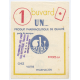 Buvard publicitaire. Sauba. Un. Un produit pharmaceutique de qualité porte la marque Sauba.