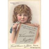 Cartes réclame. Grande Maison de Blanc. Portraits d'enfants. 