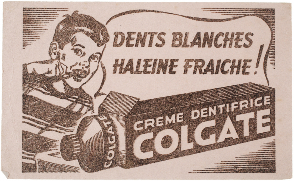 Buvard publicitaire. Crème dentifrice Colgate. Garçon. 