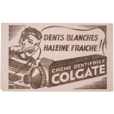 Buvard publicitaire. Crème dentifrice Colgate. Garçon.