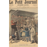 Les petits marchands du boulevard. Le Jour de l'An à Paris.