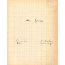 Cahier de mathématiques