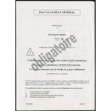 Baccalauréat Général - Sujet de physique-chimie - Série S