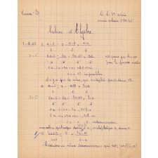 Cahier d'algèbre