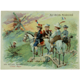 Carte réclame. Au Bon Marché. Les petites manœuvres.