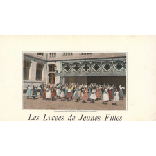 Les lycées de jeunes filles. Exercices gymnastiques des petites au Lycée Racine, rue du Rocher. L'entrée du lycée Molière. Cour d'honneur du lycée Molière.