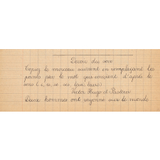 Cahier de classe / Ecole de Jeunes Filles, 3 rue Gustave-Zédé Paris 16e.