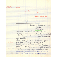 Cahier du jour
