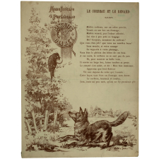 Images réclame à collectionner. Manufacture Parisienne des Biscuits Olibet. Fables de La Fontaine.