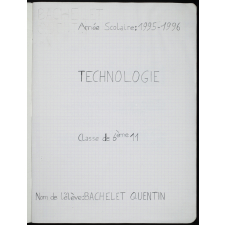 Cahier de technologie
