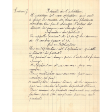 Cahier de mathématiques