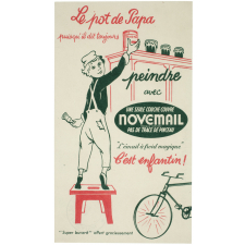 Buvard publicitaire. Novemail. Garçon sur tabouret.