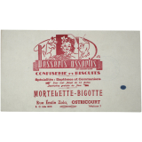 Buvard publicitaire. Desserts assortis Mortelette-Bigotte. 