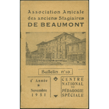 Association amicale des anciens stagiaires de Beaumont. 1951-1962. 