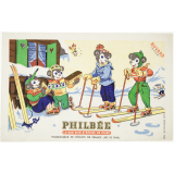 Buvard publicitaire. Philbée. Fournisseur de l'équipe de France (Ski de fond).