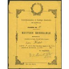 2 billets de mention honorable - Petit-Séminaire et Collège diocésain de Saint-Lô