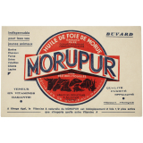 Buvard publicitaire. Morupur. Huile de foie de morue pour bestiaux et volailles. 