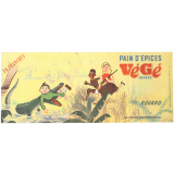Buvard publicitaire. La chasse au crocodile. Pain d'Épices Végé.