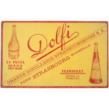 Buvard publicitaire. Dolfi. Grande distillerie strasbourgeoise.