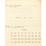 Cahier du jour