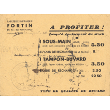 Buvard : Papeterie Imprimerie Fortin