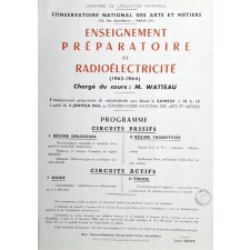 Ministère de l'Education Nationale - Conservatoire National des Arts et métiers. Enseignement préparatoire de radioélectricité (1963-1964).