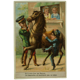 Image à collectionner. Ne le tenez donc pas Baptiste, ces demoiselles me prendraient pour un enfant.