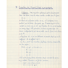 Cahier d'algèbre