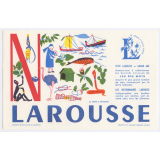 Buvard publicitaire. Larousse. Jeu des mots. Lettre N. 