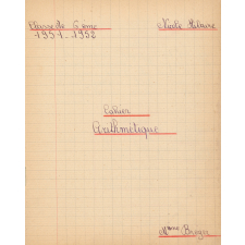 Cahier Arithmétique