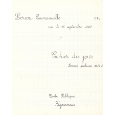 Cahier du jour