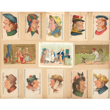 Cartes alphabétiques publicitaires.