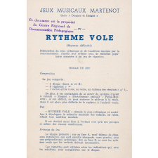 Rythme vole. .