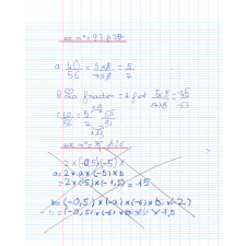Cahier d'exercices de mathématiques