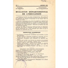 Bulletin Départemental de l'Education.