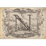 Alphabet anthropomorphe de Paulini. Narcisso s'unamora di se stresso, et diue ta un siore.