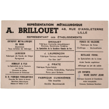 Buvard publicitaire. Représentation métallurgique A. Brillouet.