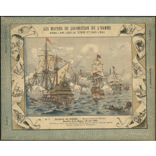 Bataille de La Hague (29 mai 1692) - Les moyens de locomotion de l'homme. Bateaux de guerre N°7.