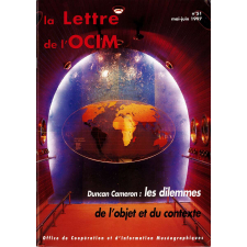 Duncan Cameron : les dilemmes de l'objet et du contexte