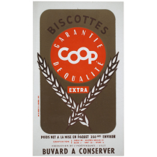 Buvard publicitaire. Biscottes Coop.