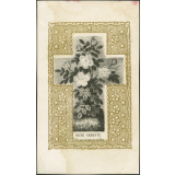 Image religieuse. Rose ardente. Epi de blé. 
