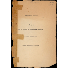 Loi sur la gratuité de l'Enseignement primaire. Séance du 13 juillet 1880. Premier discours sur la Gratuité. Chambre des Députés.