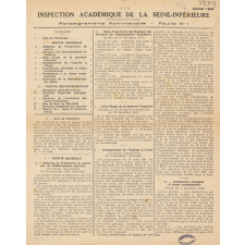 Inspection Académique de la Seine-Inférieure. Renseignements Administratifs.