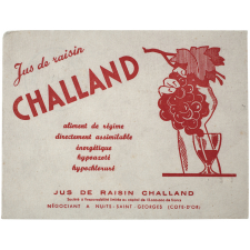 Buvard publicitaire. Jus de raisin Challand.