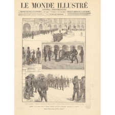 La revue passée à l'École Centrale, par M. de Freycinet, Ministre de la Guerre.