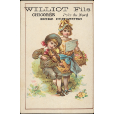 Cartes réclame. Chicorée Williot Fils. Poix-du-Nord. Portraits d'enfants musiciens. 
