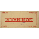 Buvard publicitaire. Librairie Papeterie A. Van Moé (Rouen).
